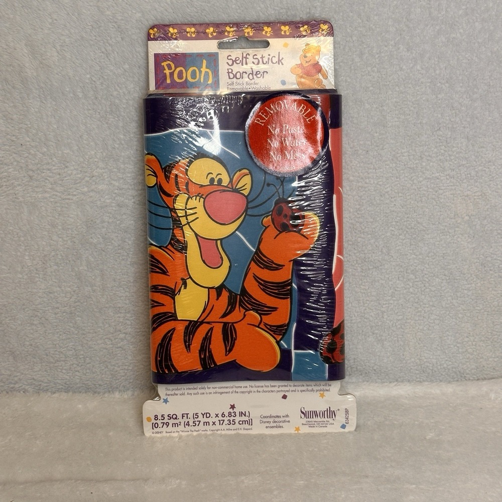 Winnie the Pooh Tigger Wall Border Self Stick 5 Yd. Roll WL6318 Lot #03911